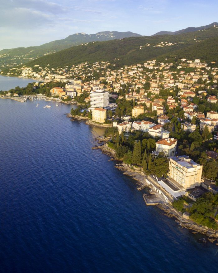 Sunlit Splendor: Aerial View of Opatija