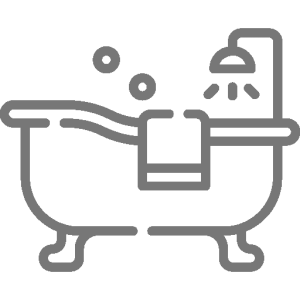 Icon of a bathtub indicating the number of bathrooms